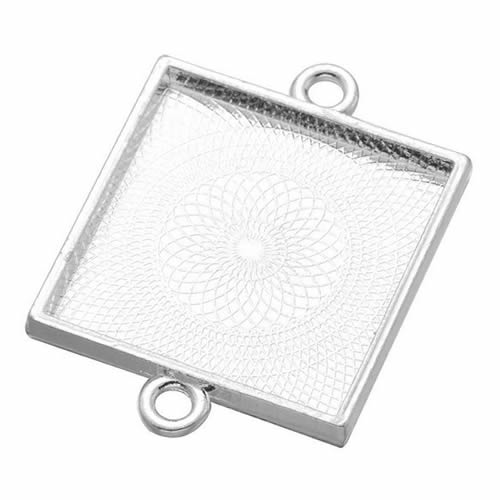 Onebeading Fit 25x25mm Square  - Bezels Set Pendant 评论和价格