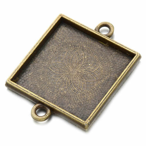 Onebeading Fit 25x25mm Square  - Bezels Set Pendant 评论和价格
