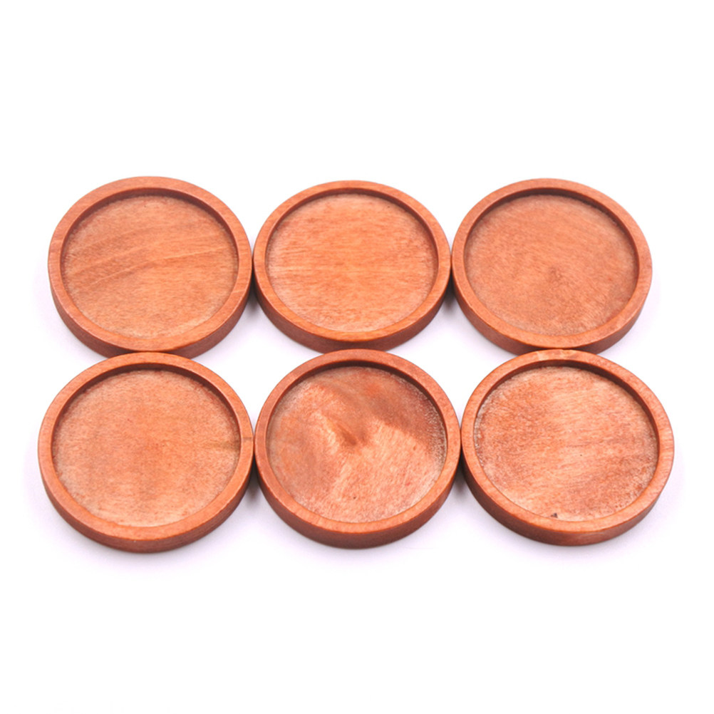 20Pcs Round Wood Jewelry Trays - Resin Crafts Diy 评论和价格
