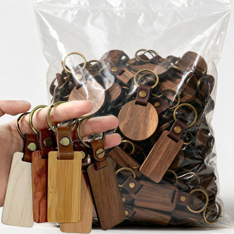 Wooden Keychain Blank Engravab - Wood Ring Blank 评论和价格