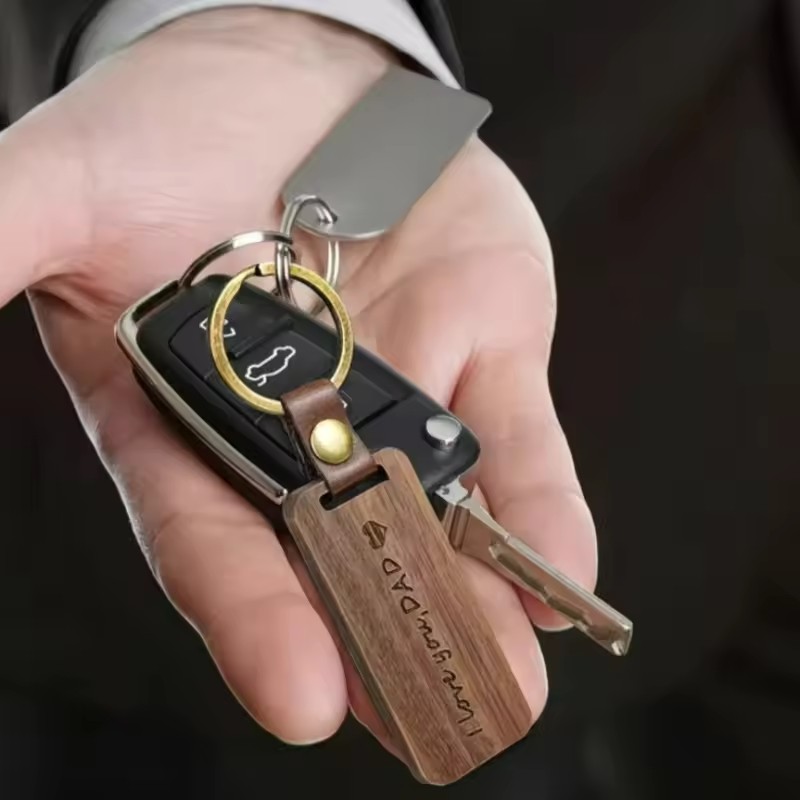 Wooden Keychain Blank Engravab - Wood Ring Blank 评论和价格