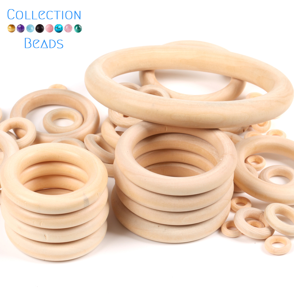 12.5-125mm Natural Wood Circle - Wood Ring Blank 评论和价格