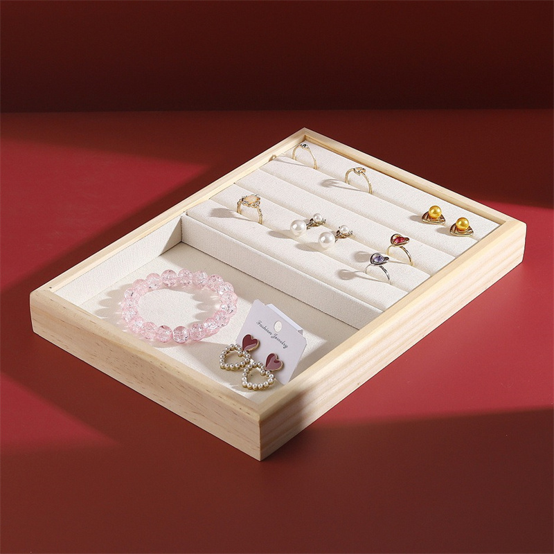 Vintage Jewelry Display Tray M - Wood Ring Blank 评论和价格