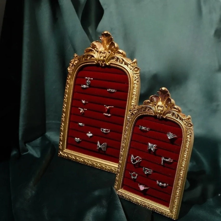 Jewelry Storage Shelf Velvet V - Wood Ring Blank 评论和价格