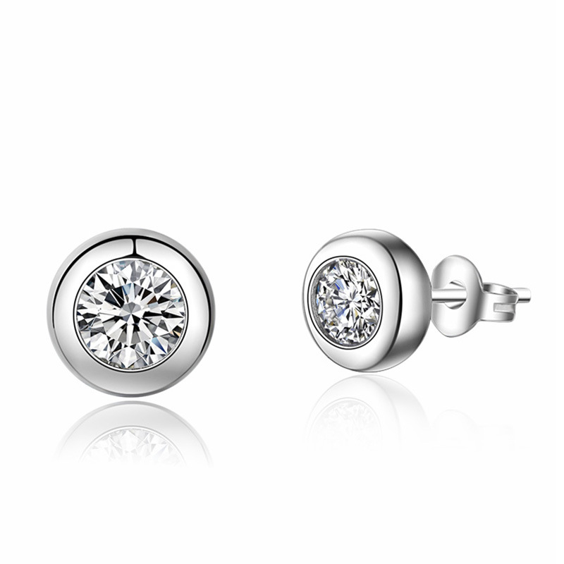 D Color Moissanite Bezel Stud  - Bezels Set Pendant 评论和价格